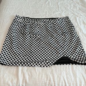NastyGal Plus Size Sequined Checkered Skirt